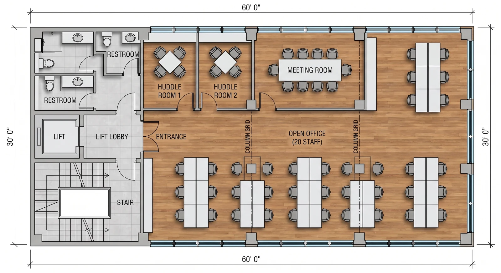 Same shell, new layout — What FloorDrafter returns, depending on what you ask