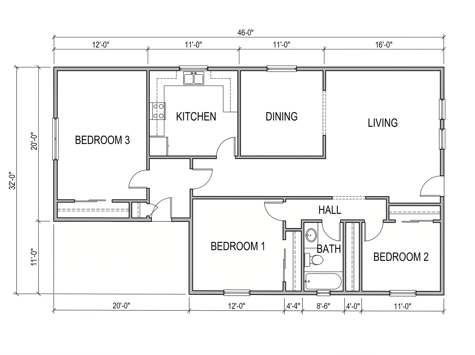The garage turned into a third bedroom — What came back, depending on what was asked