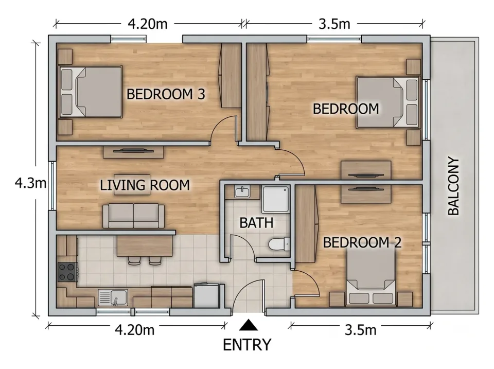 Same shell, new layout — What FloorDrafter returns, depending on what you ask